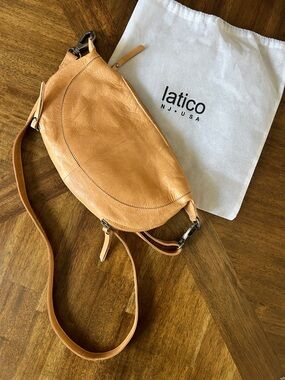 latico tan leather crescent Crosby leather sling bag